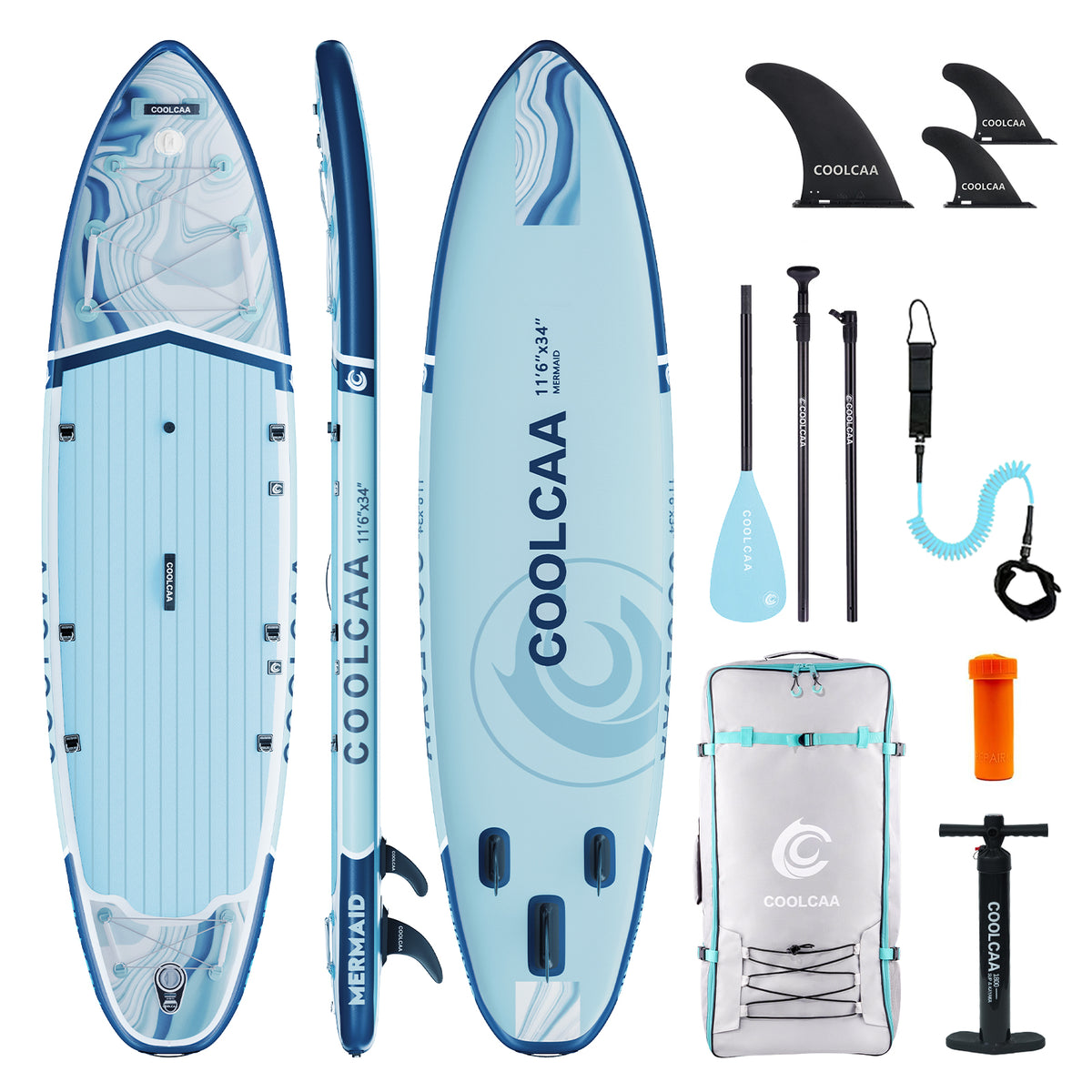 11'6 Ocean Stream Inflatable Paddle Board Package(2026 New Styles) Shipping at the end of March