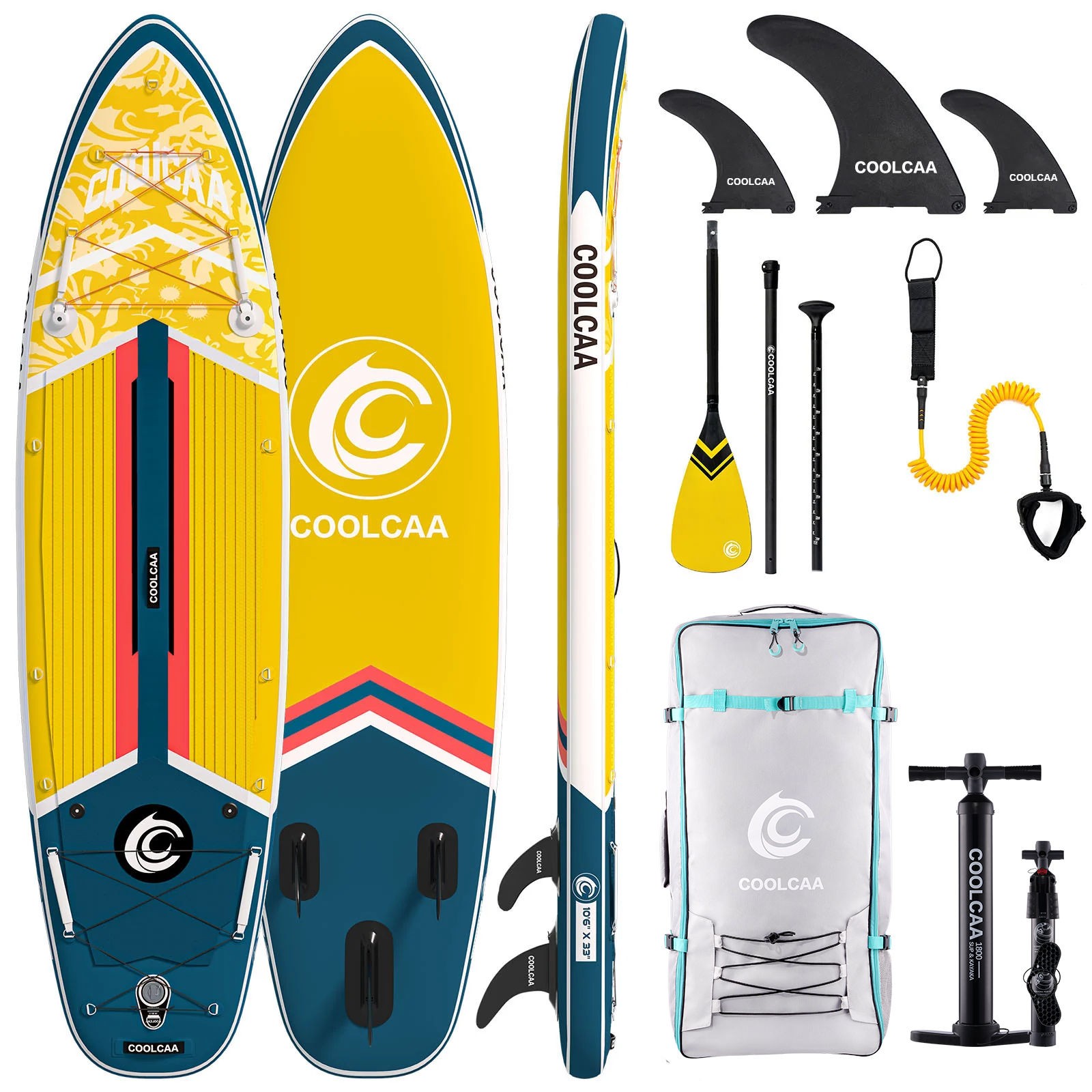 10'6/11'6 Inflatable Stand Up Paddle Board | Coolcaa Dolphin