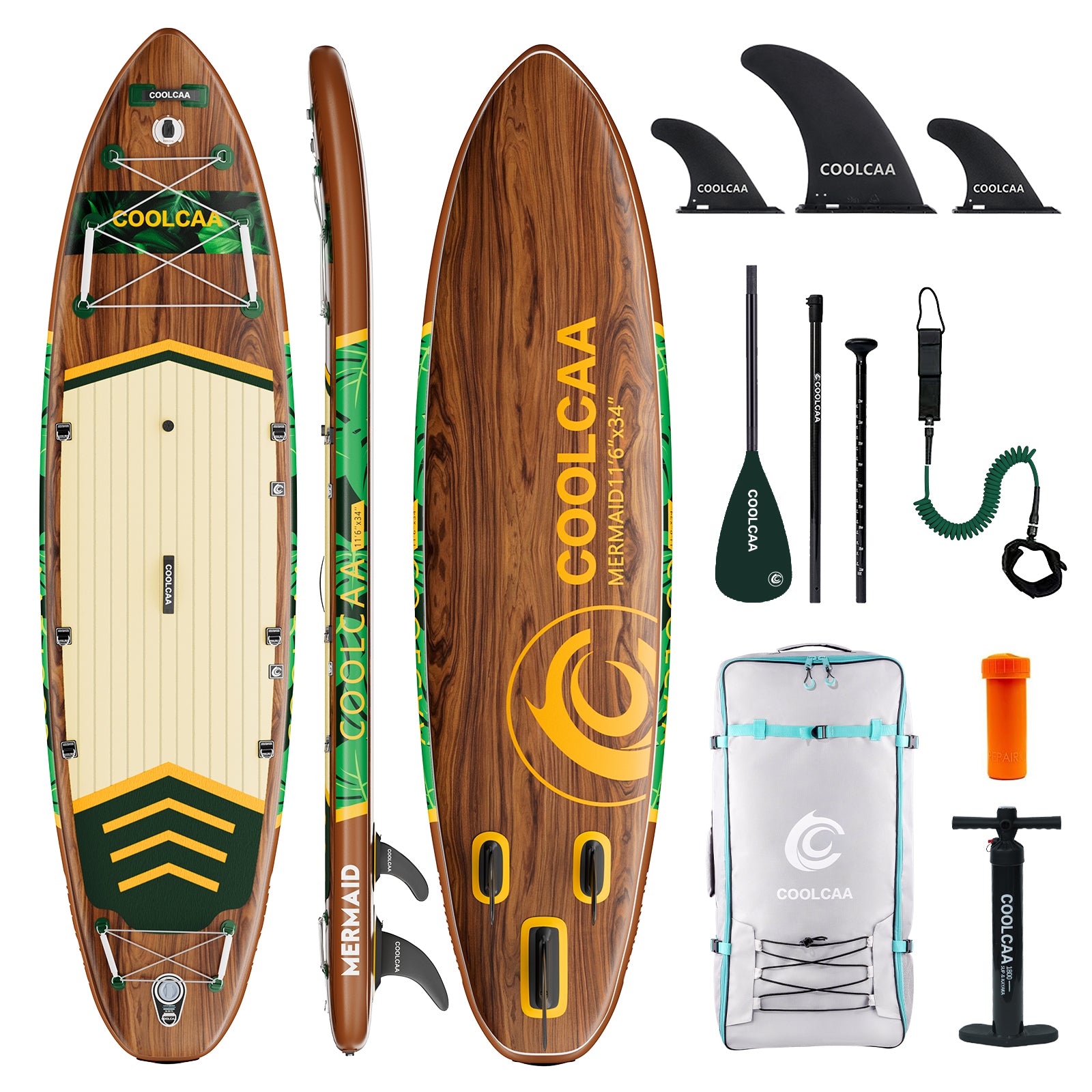 11'6" Jungle Echo Inflatable Paddle Board Package, 2026 Edition