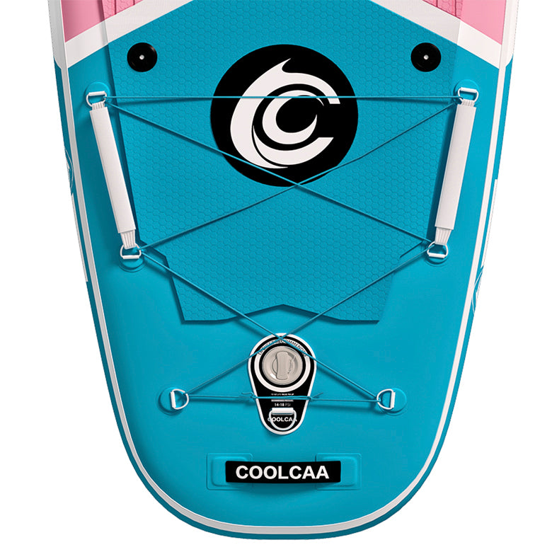 close-up of the end of the paddle board