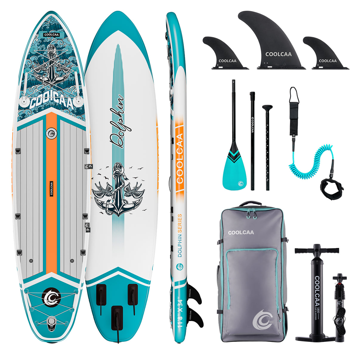 Pre-sale Coolcaa 11’8 Anchor Wing Paddler Inflatable Paddle Board Package With Carbon Paddle