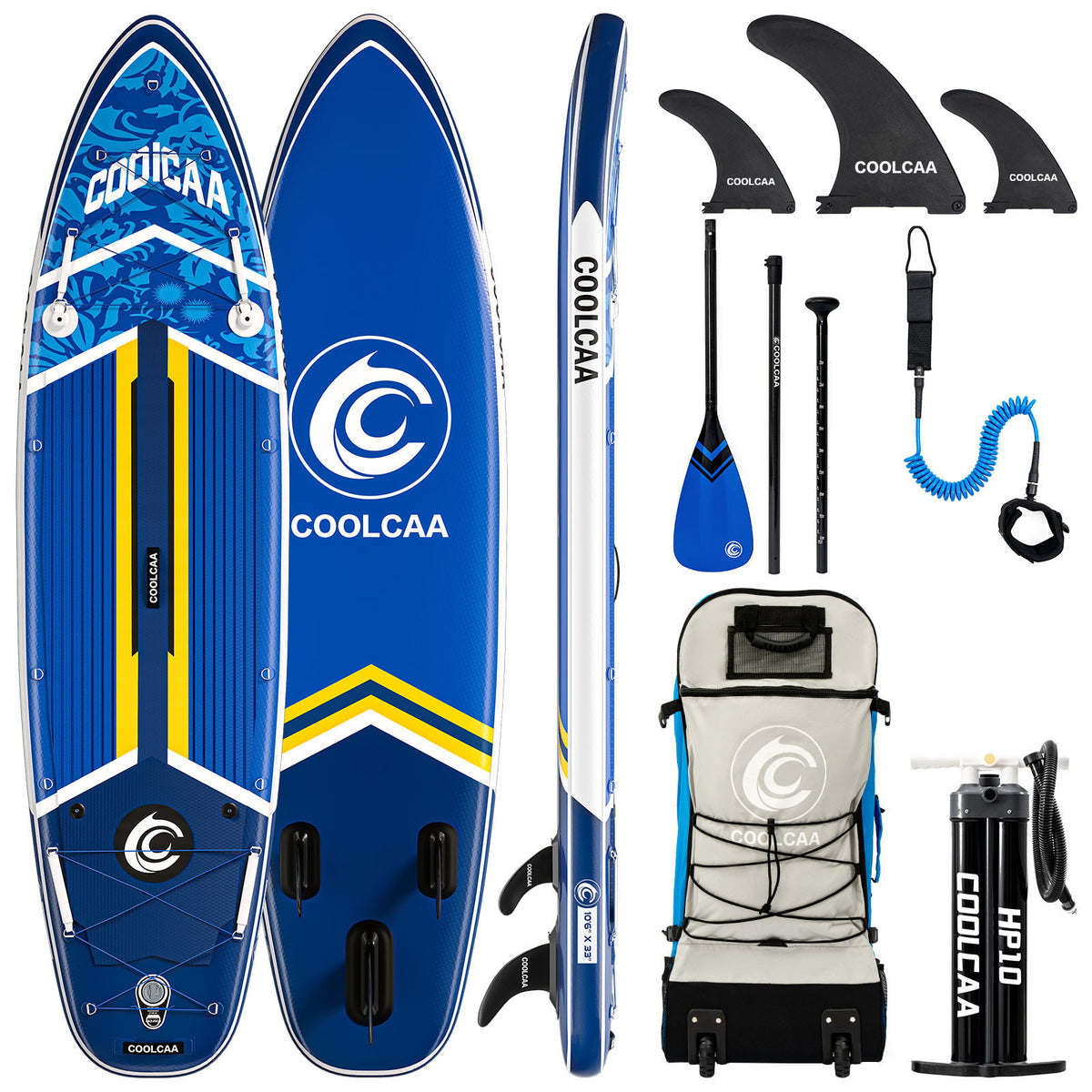10\'6/11\'6 Inflatable Stand Up | Coolcaa Explorer Board Paddle
