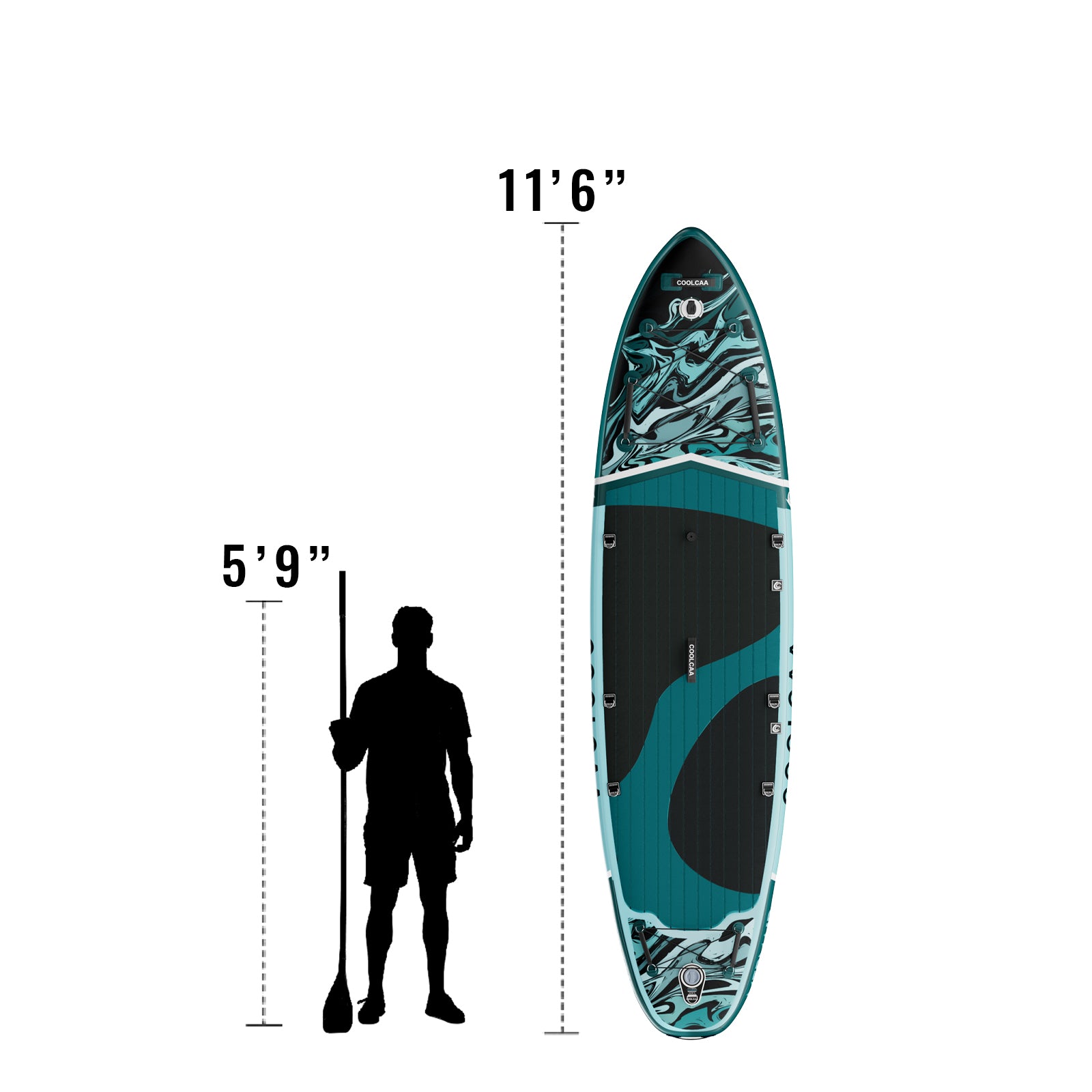 11'6 Phantom Stream Inflatable Paddle Board Package(2026 New Styles) Shipping at the end of March