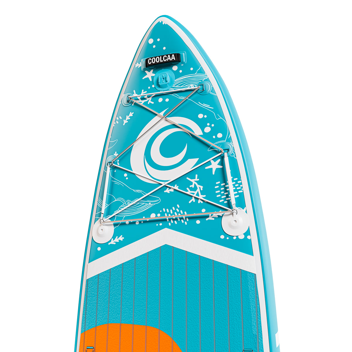 Coolcaa 11’6 Ocean Blaze Inflatable Paddle Board Package With Fiberglass Paddle