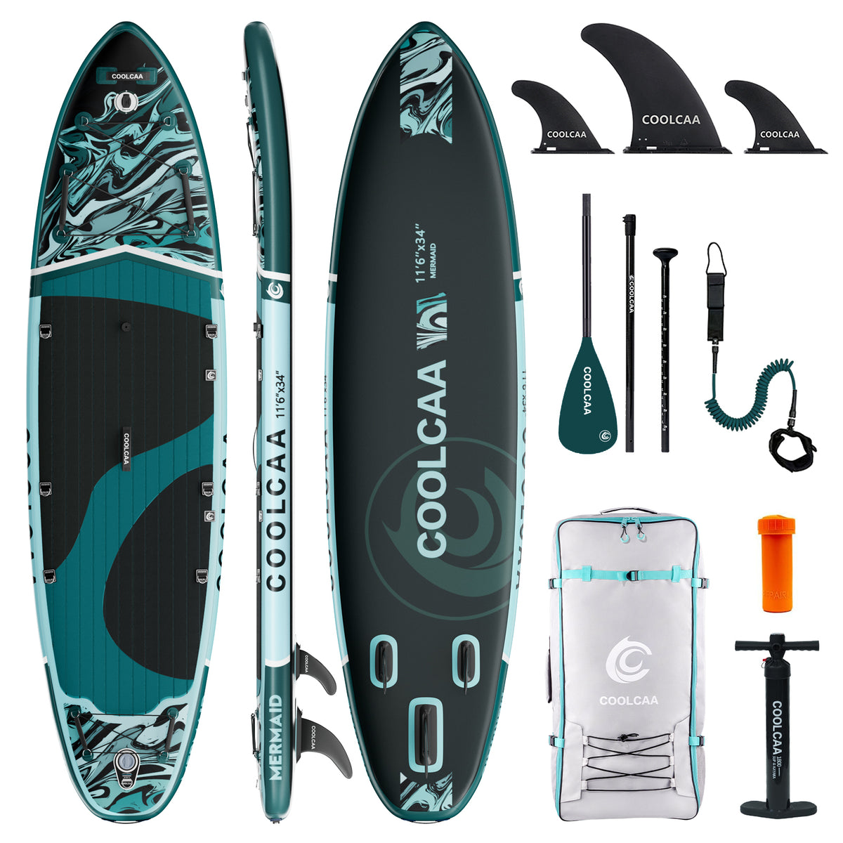 Coolcaa Trail Blazer 11'6” Best All-Around Inflatable SUP Board