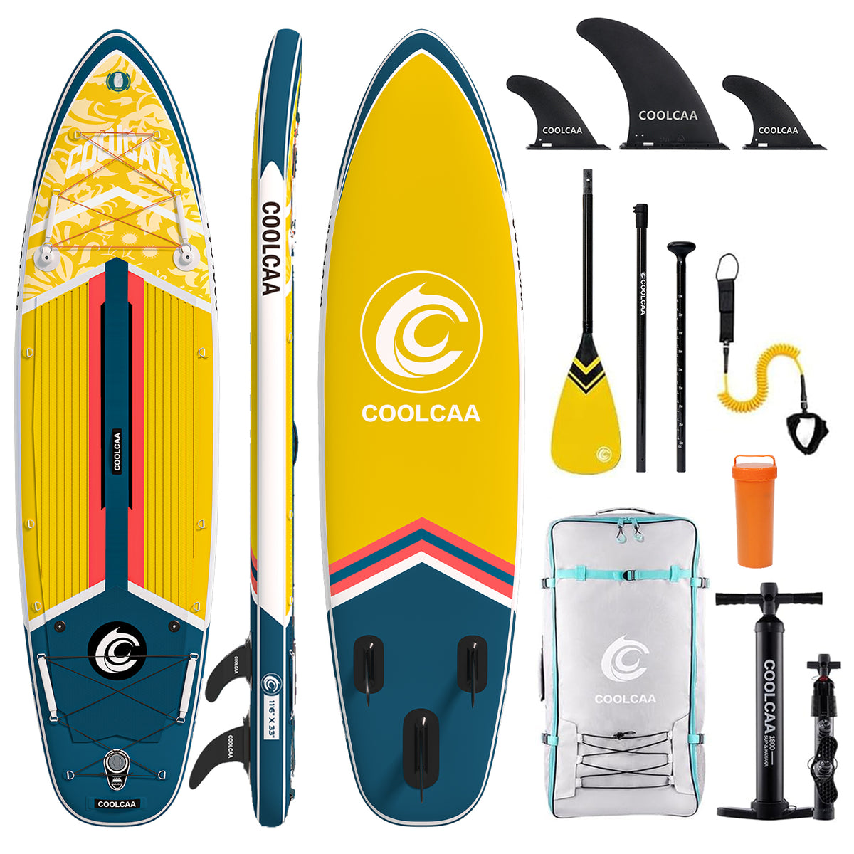 10’6/11’6 Gold Coast Inflatable Paddle Board Package